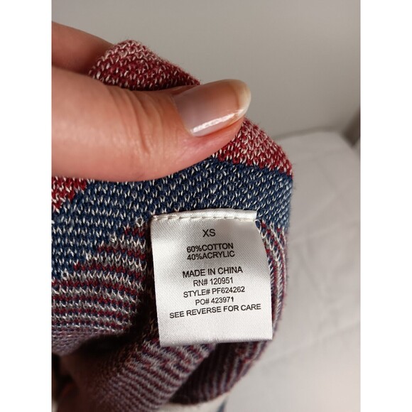 Hippie Rose Aztec Cardigan Sweater Open Front Sz XS Style PF624262 - Picture 5 of 5